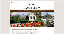 Desktop Screenshot of hotel-haus-europa.de